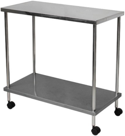 MESA AUXILIAR 45 X 90 TOTALMENTE AÇO INOXIDÁVEL